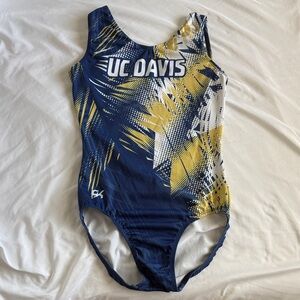 GK Navy, Gold & White UC Davis Team Leotard